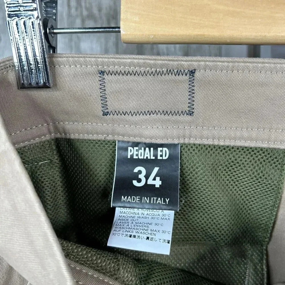 PEdALED Mens Chino Pants Khaki Size 34 Cycling Trousers Made in Italy - Picture 4 of 9